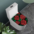 Red Roses Tattoo Print Toilet Lid Cover
