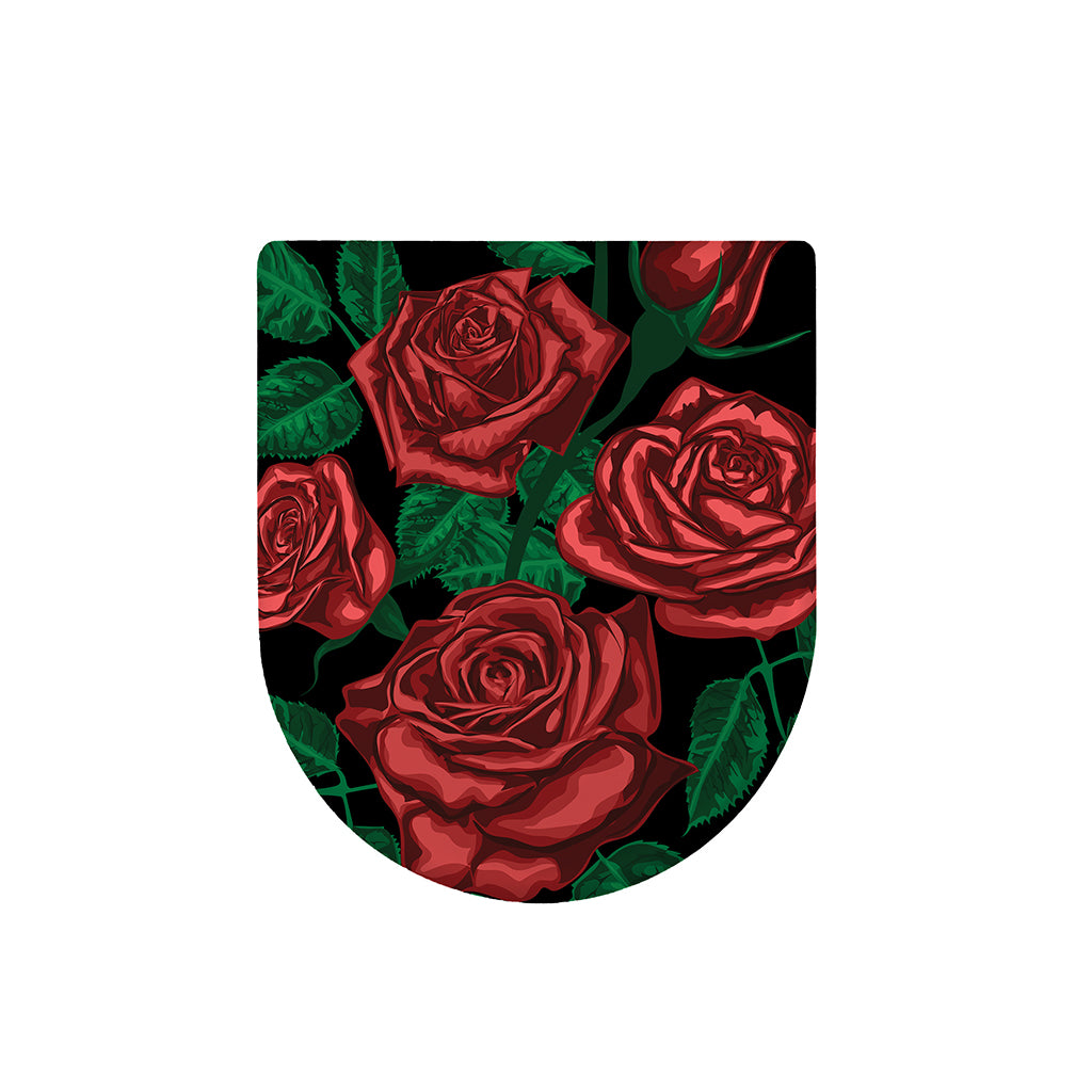 Red Roses Tattoo Print Toilet Lid Cover