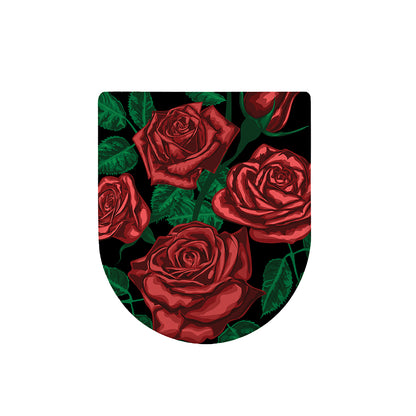 Red Roses Tattoo Print Toilet Lid Cover