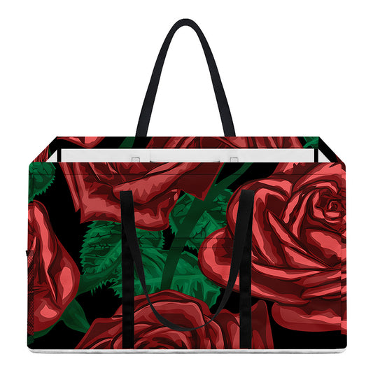 Red Roses Tattoo Print Utility Tote Bag
