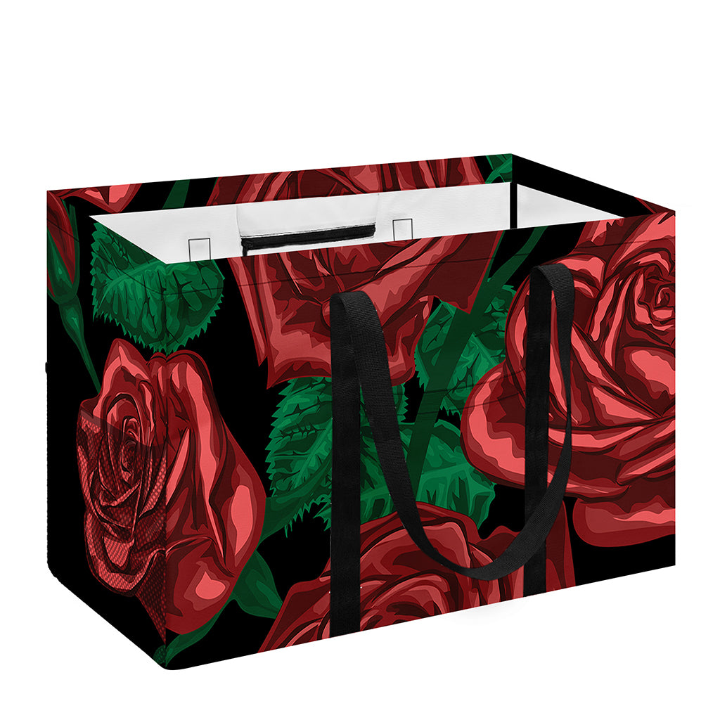 Red Roses Tattoo Print Utility Tote Bag
