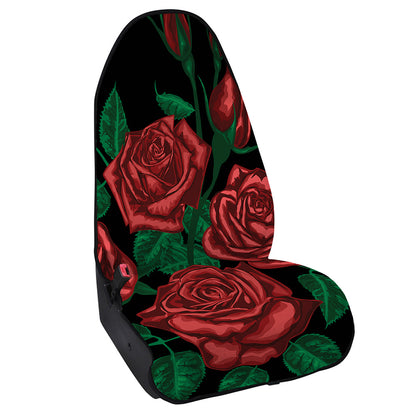 Red Roses Tattoo Print Waterproof Car Seat Cover