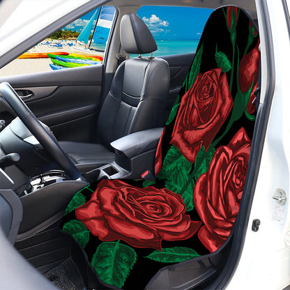 Red Roses Tattoo Print Waterproof Car Seat Cover