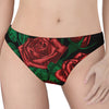 Red Roses Tattoo Print Women's Thong