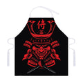 Red Samurai Mask Print Adjustable Apron