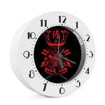 Red Samurai Mask Print Alarm Clock