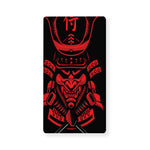 Red Samurai Mask Print Baby Crib Sheet