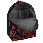 Red Samurai Mask Print Backpack