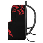 Red Samurai Mask Print Backpack