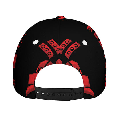 Red Samurai Mask Print Baseball Cap