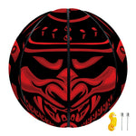 Red Samurai Mask Print Basketball