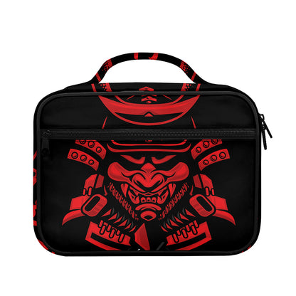Red Samurai Mask Print Briefcase Bible Bag