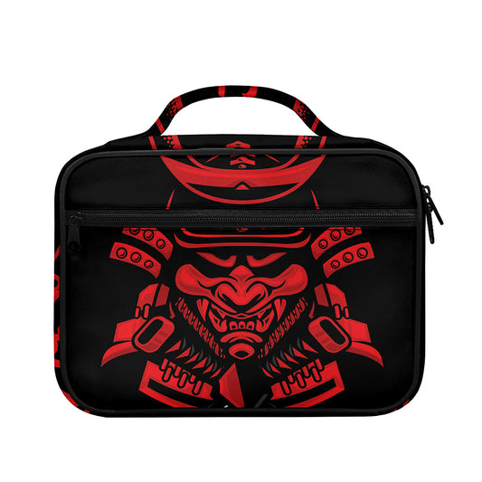 Red Samurai Mask Print Briefcase Bible Bag