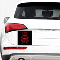 Red Samurai Mask Print Car Sticker