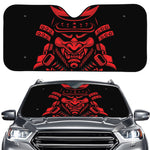 Red Samurai Mask Print Car Windshield Sun Shade