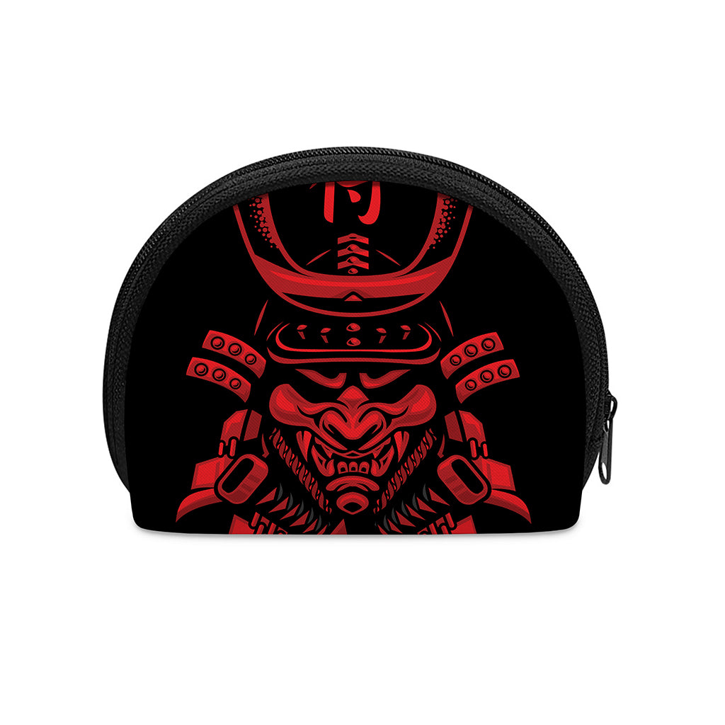 Red Samurai Mask Print Coin Purse