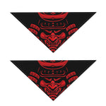 Red Samurai Mask Print Dog Bandana