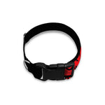Red Samurai Mask Print Dog Collar