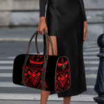 Red Samurai Mask Print Duffle Bag