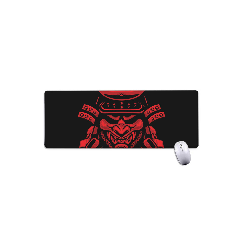 Red Samurai Mask Print Extended Mouse Pad