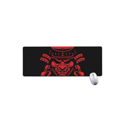 Red Samurai Mask Print Extended Mouse Pad