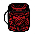 Red Samurai Mask Print Front Pocket Bible Bag