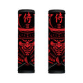 Red Samurai Mask Print Handle Covers