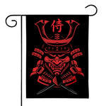Red Samurai Mask Print House Flag