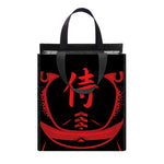 Red Samurai Mask Print Insulated Lunch Tote