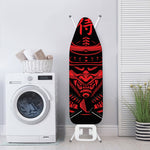 Red Samurai Mask Print Ironing Board Cover