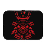 Red Samurai Mask Print Laptop Sleeve