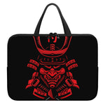 Red Samurai Mask Print Laptop Sleeve With Handle