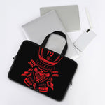 Red Samurai Mask Print Laptop Sleeve With Handle