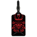 Red Samurai Mask Print Luggage Tag