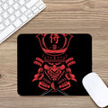Red Samurai Mask Print Mouse Pad
