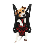Red Samurai Mask Print Pet Carrier Backpack