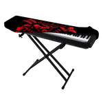 Red Samurai Mask Print Piano Keyboard Cover