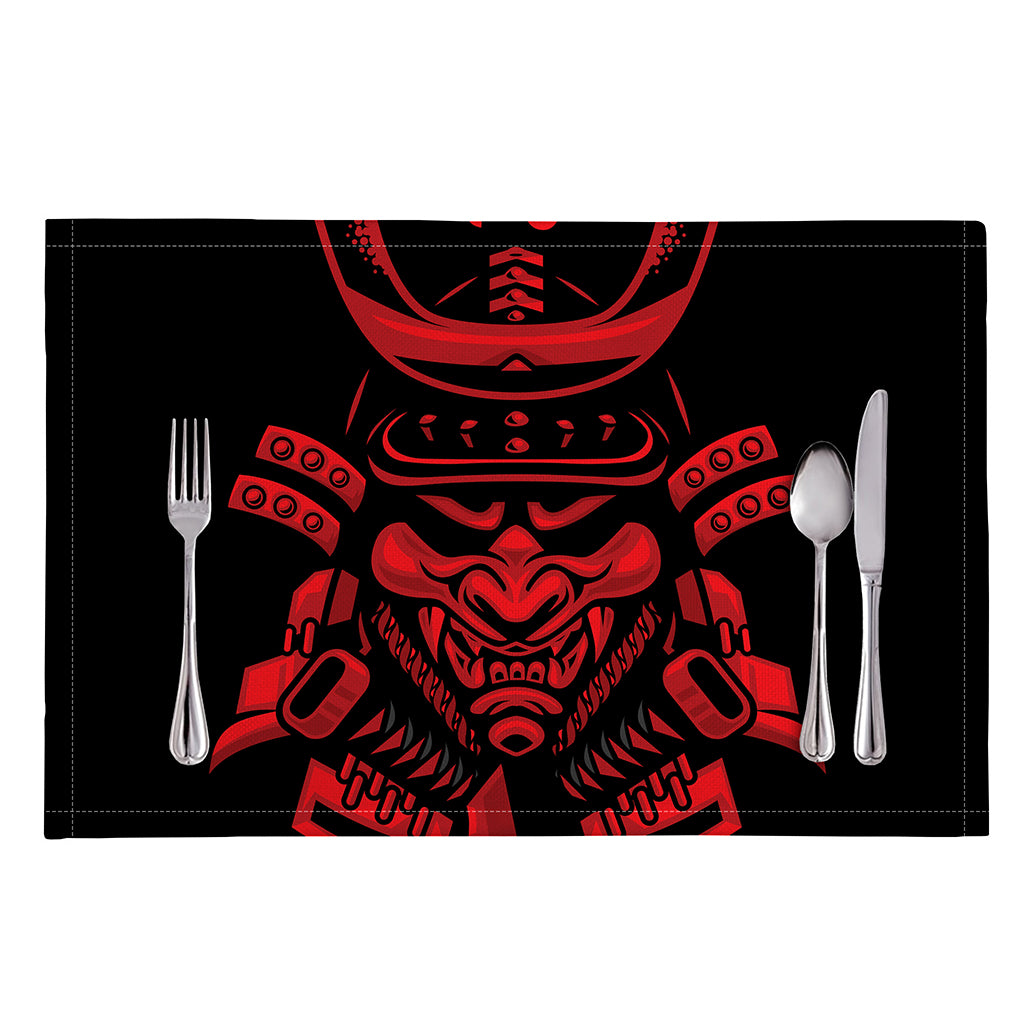Red Samurai Mask Print Placemat