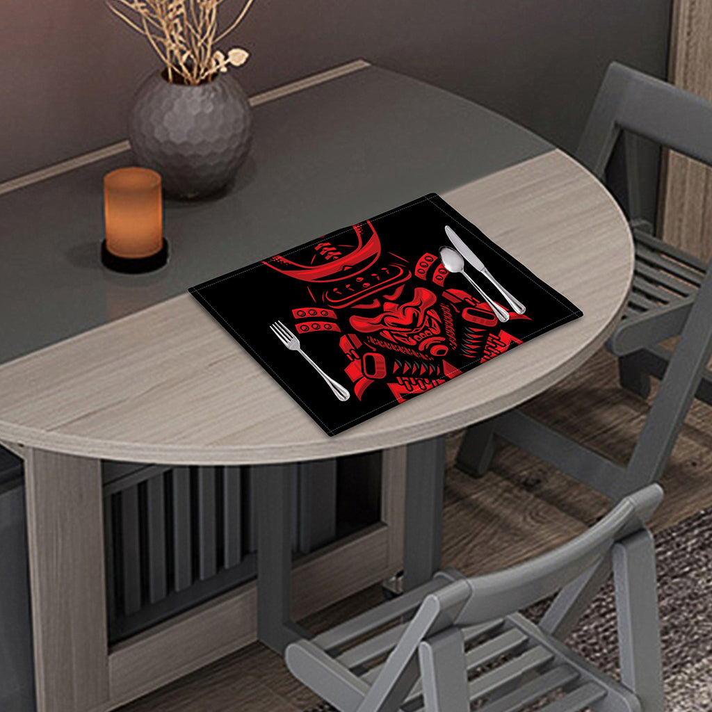 Red Samurai Mask Print Placemat