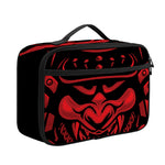 Red Samurai Mask Print Portable Lunch Bag