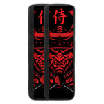 Red Samurai Mask Print Refrigerator Handle Covers