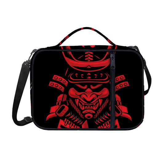 Red Samurai Mask Print Shoulder Strap Bible Bag