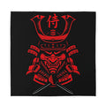 Red Samurai Mask Print Silk Bandana
