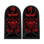 Red Samurai Mask Print Skillet Handle Cover