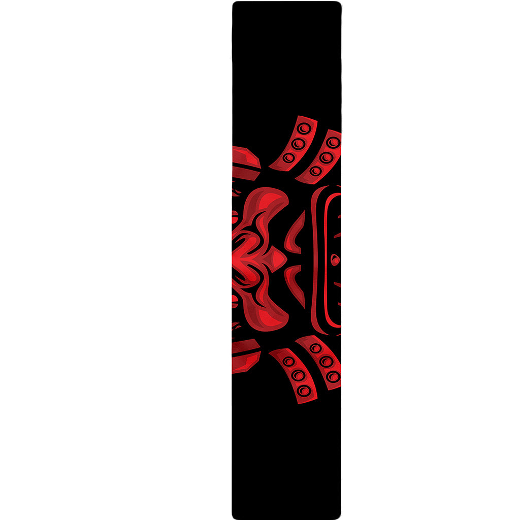 Red Samurai Mask Print Table Runner