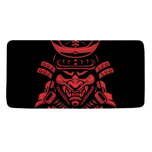 Red Samurai Mask Print Towel