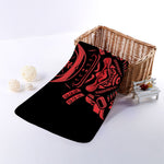 Red Samurai Mask Print Towel