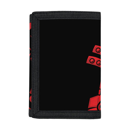 Red Samurai Mask Print Trifold Wallet