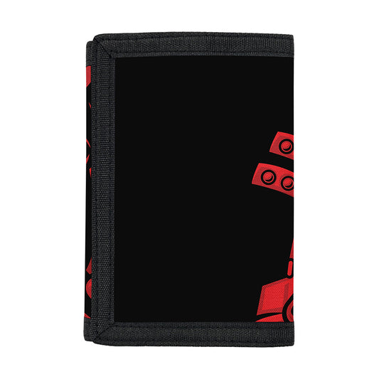 Red Samurai Mask Print Trifold Wallet