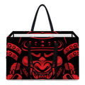 Red Samurai Mask Print Utility Tote Bag